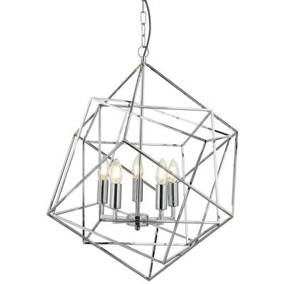 Searchlight 7865-5CC CUBE závesné svietidlo E14 5x7W Searchlight 7865-5CC CUBE závesné svietidlo E14 5x7W