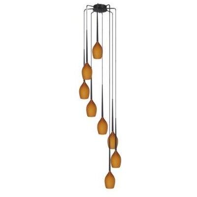 Azzardo AZ1223 závesné stropné svietidlo Izza 8 8x50W E14 IP20 - jantárová Azzardo AZ1223 závesné stropné svietidlo Izza 8 8x50W E14 IP20 - jantárová
