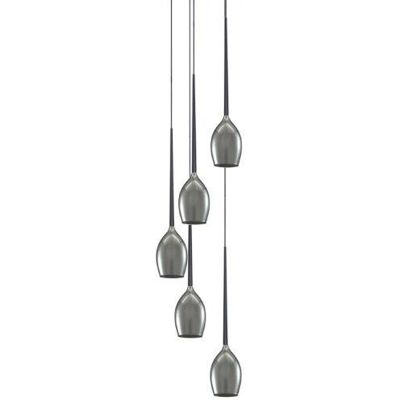 Azzardo AZ2939 stropné závesné svietidlo Izza 5x50W E14 IP20 - dymové sklo Azzardo AZ2939 stropné závesné svietidlo Izza 5x50W E14 IP20 - dymové sklo