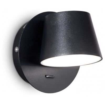 Ideal Lux 167121 LED nástenné bodové svietidlo Gim Nero 1x6W 530lm 3000K - čierne Ideal Lux 167121 LED nástenné bodové svietidlo Gim Nero 1x6W 530lm 3000K - čierne