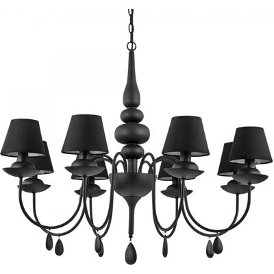 závesné svietidlo - luster Ideal lux BLANCHE 111896 - čierna závesné svietidlo - luster Ideal lux BLANCHE 111896 - čierna
