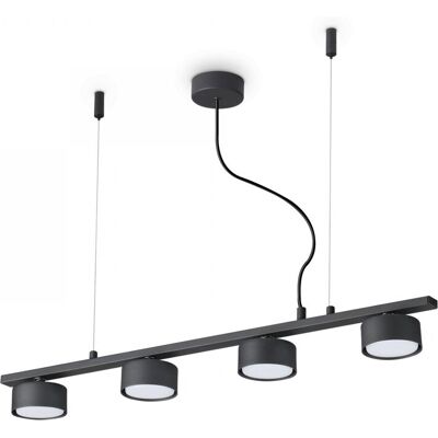 Ideal Lux 235455 závesný stropný luster Minor 4x15W GX53 - čierny Ideal Lux 235455 závesný stropný luster Minor 4x15W GX53 - čierny