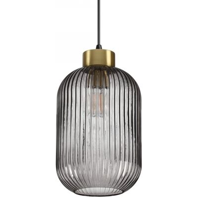 Ideal Lux 237510 zavesený stropný luster Mint 1x60W E27 - s dymovo čiernym sklom Ideal Lux 237510 zavesený stropný luster Mint 1x60W E27 - s dymovo čiernym sklom