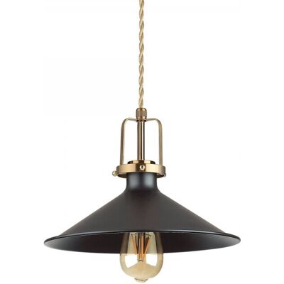 Ideal Lux 249070 závesný stropný luster Eris 1x60W E27 - čierny a zlaté doplnky Ideal Lux 249070 závesný stropný luster Eris 1x60W E27 - čierny a zlaté doplnky