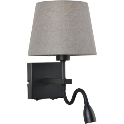 Italux WL-1122-2-BL-BM-RO-GR LED nástenné svietidlo Norte 1x60W + 3W E27 + LED 350L 3000K - čierna, šedá Italux WL-1122-2-BL-BM-RO-GR LED nástenné svietidlo Norte 1x60W + 3W E27 + LED 350L 3000K - čierna, šedá