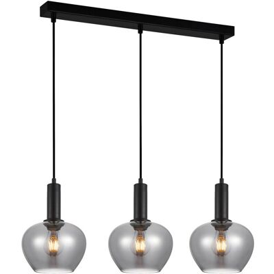 Italux PND-30084-3-BK-SG závesné stropné svietidlo Stabla 40W E27 čierna dymová Italux PND-30084-3-BK-SG závesné stropné svietidlo Stabla 40W E27 čierna dymová