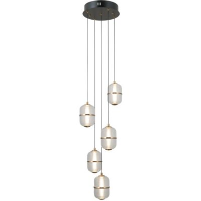 Italux PND-34375-5-BK LED závesné stropné svietidlo Alani 28W LED 2184lm 3000K Italux PND-34375-5-BK LED závesné stropné svietidlo Alani 28W LED 2184lm 3000K