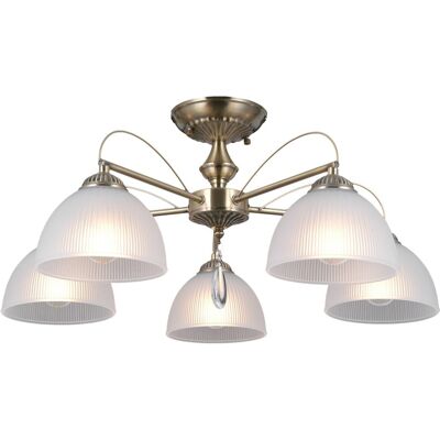 Italux PND-40623-5-AB prisadené stropné svietidlo Moreti 40W E27 mosadz opálová Italux PND-40623-5-AB prisadené stropné svietidlo Moreti 40W E27 mosadz opálová