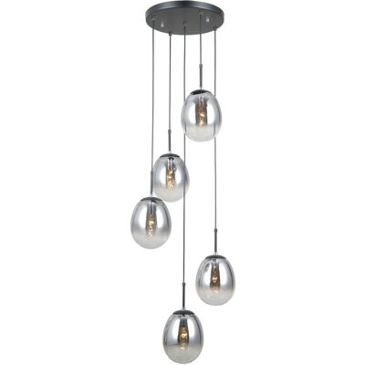 Italux PND-40825-5-BK závesné stropné svietidlo Meolo E14 Italux PND-40825-5-BK závesné stropné svietidlo Meolo E14
