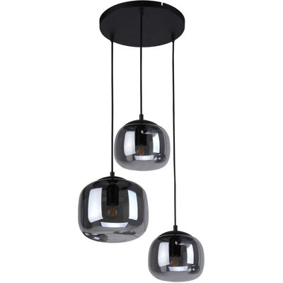 Italux PND-67705-3-BK-SG závesné stropné svietidlo Calto 40W E27 čierna dymová Italux PND-67705-3-BK-SG závesné stropné svietidlo Calto 40W E27 čierna dymová