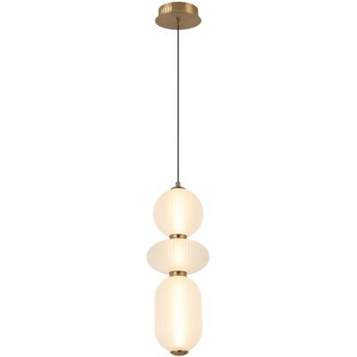 Italux PND-8545-3-AB-WH LED závesné stropné svietidlo Nico 15W integrovaný LED zdroj 3000K na lanku zlatá čierna biela Italux PND-8545-3-AB-WH LED závesné stropné svietidlo Nico 15W integrovaný LED zdroj 3000K na lanku zlatá čierna biela