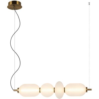 Italux PND-8545-4H-AB-WH LED závesné stropné svietidlo Nico 18W integrovaný LED zdroj 3000K na lanku zlatá čierna biela Italux PND-8545-4H-AB-WH LED závesné stropné svietidlo Nico 18W integrovaný LED zdroj 3000K na lanku zlatá čierna biela