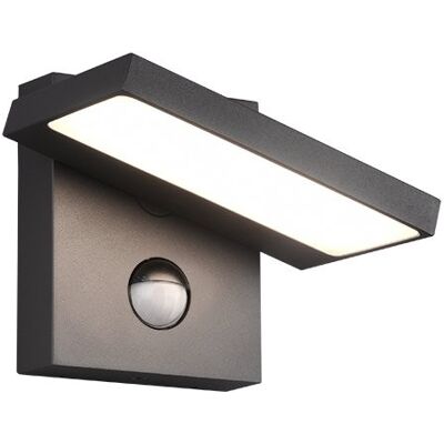 Trio 226369142 LED vonkajšie nástenné svietidlo s pohybovým čidlom Horton 1x8W 1000lm 3000K IP54 - nastaviteľné, antracit Trio 226369142 LED vonkajšie nástenné svietidlo s pohybovým čidlom Horton 1x8W 1000lm 3000K IP54 - nastaviteľné, antracit