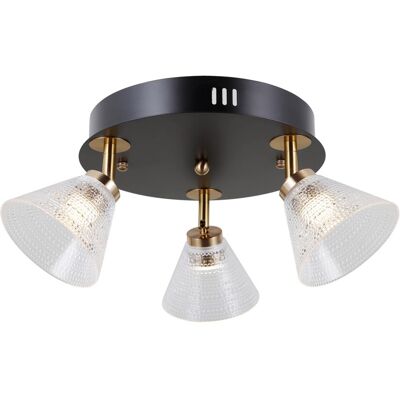 Italux WL-34393-3R-BK-HBR LED bodové stropné svietidlo Orella 12W LED 750lm 3000K Italux WL-34393-3R-BK-HBR LED bodové stropné svietidlo Orella 12W LED 750lm 3000K
