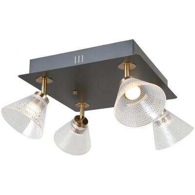 Italux WL-34393-4S-BK-HBR LED nástenné svietidlo Orella 16W LED 788lm 3000K Italux WL-34393-4S-BK-HBR LED nástenné svietidlo Orella 16W LED 788lm 3000K