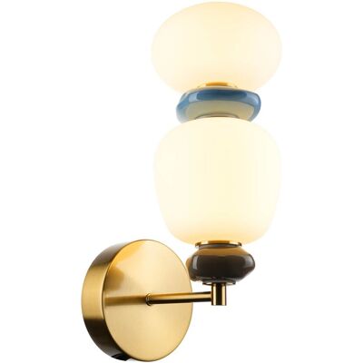Italux WL-94981-1B-GD LED nástenné svietidlo Evans 12W integrovaný LED zdroj 3000K zlatá opálová Italux WL-94981-1B-GD LED nástenné svietidlo Evans 12W integrovaný LED zdroj 3000K zlatá opálová