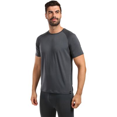 Pánske merino tričko Styx krátky rukáv šedé (TKPT1163) XXL Pánske merino tričko Styx krátky rukáv šedé (TKPT1163) XXL