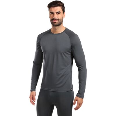 Pánske merino tričko Styx dlhý rukáv šedé (TDPT1163) XL Pánske merino tričko Styx dlhý rukáv šedé (TDPT1163) XL