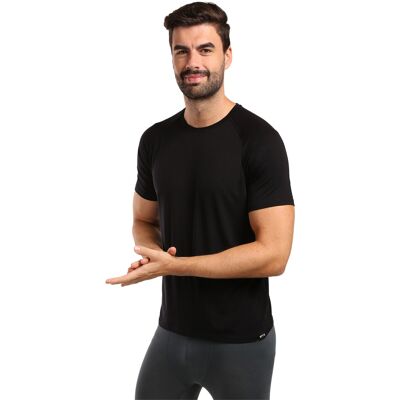 Pánske merino tričko Styx krátky rukáv čierne (TKPT0960) M Pánske merino tričko Styx krátky rukáv čierne (TKPT0960) M