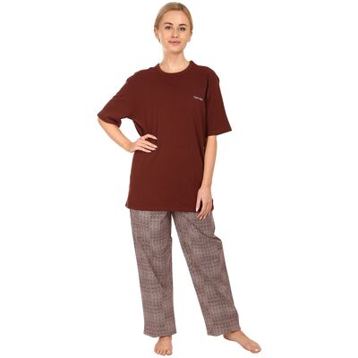 Dámske pyžamo Calvin Klein hnědé (QS6976E-CD1) XS Dámske pyžamo Calvin Klein hnědé (QS6976E-CD1) XS