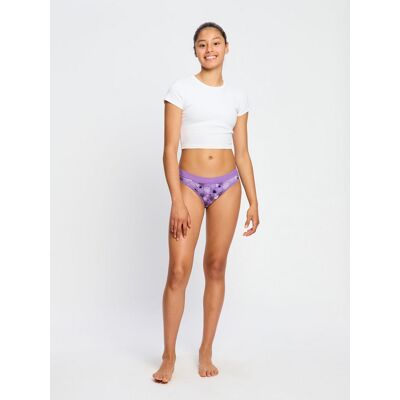Dievčenské menštruačné nohavičky Modibodi Teen Hipster Bikini Super Wicked Web Purple (DMKMTHBSWWP) 16-18 rokov Dievčenské menštruačné nohavičky Modibodi Teen Hipster Bikini Super Wicked Web Purple (DMKMTHBSWWP) 16-18 rokov