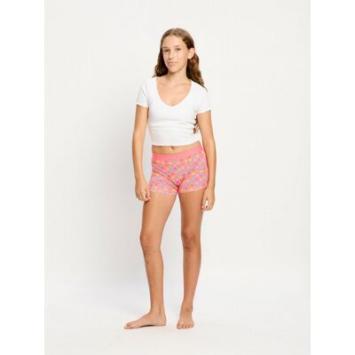 Dievčenské menštruačné nohavičky Modibodi Teen Hipster Boyshort Moderate Happy Hearts (DMKMTHBMHH) 8-10 rokov Dievčenské menštruačné nohavičky Modibodi Teen Hipster Boyshort Moderate Happy Hearts (DMKMTHBMHH) 8-10 rokov