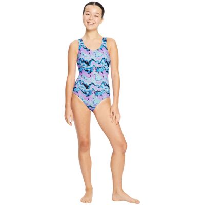 Dievčenské menštruačné plavky Modibodi Performance Racerback One Piece Super Marble Blue jednodielne (DMPMPROPSMB) 14-16 let Dievčenské menštruačné plavky Modibodi Performance Racerback One Piece Super Marble Blue jednodielne (DMPMPROPSMB) 14-16 let
