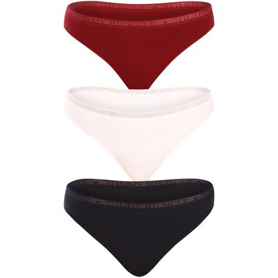 3PACK dámske tangá Tommy Hilfiger nadrozmer viacfarebná (UW0UW04890 0U4) XL 3PACK dámske tangá Tommy Hilfiger nadrozmer viacfarebná (UW0UW04890 0U4) XL