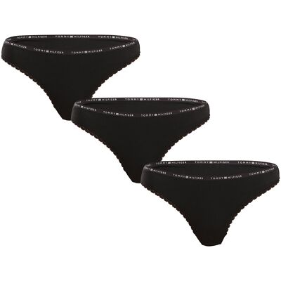 3PACK dámske tangá Tommy Hilfiger čierná (UW0UW05954 0V2) XL 3PACK dámske tangá Tommy Hilfiger čierná (UW0UW05954 0V2) XL