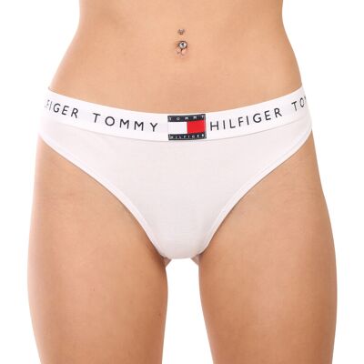 Dámska tangá Tommy Hilfiger biela (UW0UW06039 YBR) S Dámska tangá Tommy Hilfiger biela (UW0UW06039 YBR) S