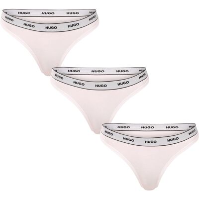 3PACK dámske tangá HUGO biele (50545680 100) L 3PACK dámske tangá HUGO biele (50545680 100) L