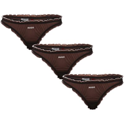 3PACK dámske tangá HUGO čierne (50550109 001) L 3PACK dámske tangá HUGO čierne (50550109 001) L