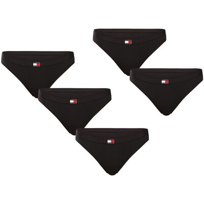 5PACK dámske tangá Tommy Hilfiger čierne (UW0UW05642 0W3) S 5PACK dámske tangá Tommy Hilfiger čierne (UW0UW05642 0W3) S