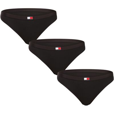 3PACK dámske tangá Tommy Hilfiger čierne (UW0UW06139 0XK) XS 3PACK dámske tangá Tommy Hilfiger čierne (UW0UW06139 0XK) XS
