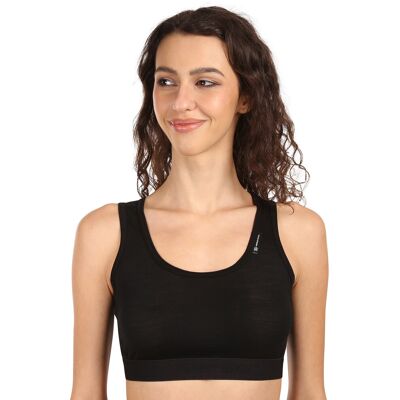 Dámska podprsenka Sensor Active merino čierna (17200024) S Dámska podprsenka Sensor Active merino čierna (17200024) S