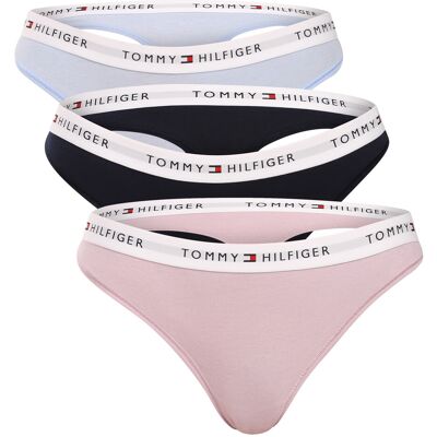 3PACK dámske tangá Tommy Hilfiger viacfarebná (UW0UW05530 0U4) XS 3PACK dámske tangá Tommy Hilfiger viacfarebná (UW0UW05530 0U4) XS