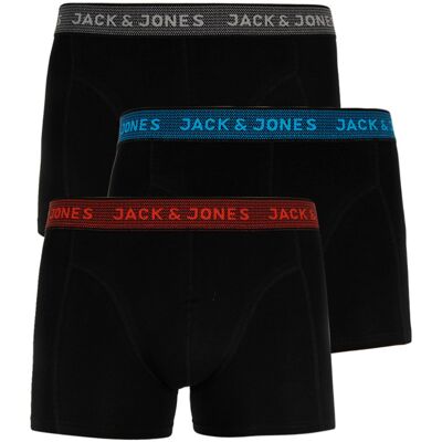 3PACK pánske boxerky Jack and Jones čierne (12127816 - asphalt) XL 3PACK pánske boxerky Jack and Jones čierne (12127816 - asphalt) XL