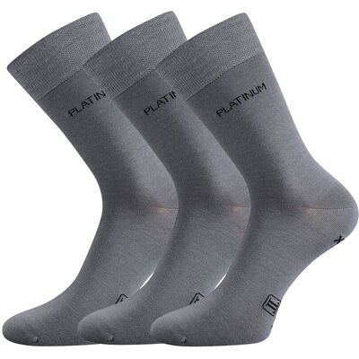 3PACK ponožky Lonka vysoké svetlo sivé (Dewool) S 3PACK ponožky Lonka vysoké svetlo sivé (Dewool) S