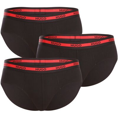 3PACK pánske slipy HUGO čierné (50492378 002) M 3PACK pánske slipy HUGO čierné (50492378 002) M