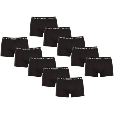 10PACK pánske boxerky Jack and Jones čierné (12189937) L 10PACK pánske boxerky Jack and Jones čierné (12189937) L
