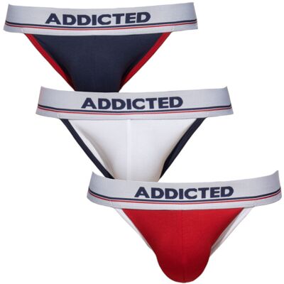3PACK pánske jocksy Addicted viacfarebné (AD1010P-3COL) S 3PACK pánske jocksy Addicted viacfarebné (AD1010P-3COL) S