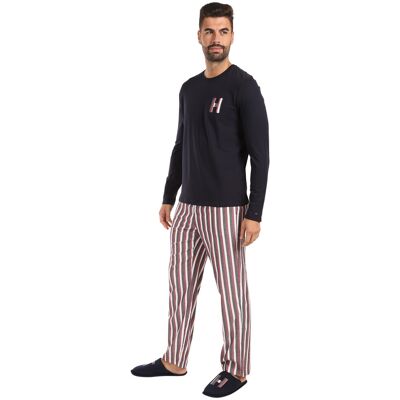Pánske pyžamo Tommy Hilfiger s papučami viacfarebné v darčekovém balenie (UM0UM02989 0VB) XXL Pánske pyžamo Tommy Hilfiger s papučami viacfarebné v darčekovém balenie (UM0UM02989 0VB) XXL