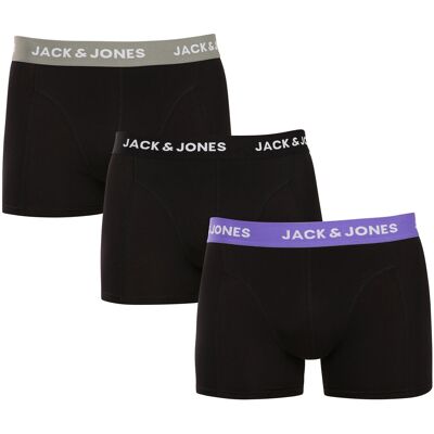 3PACK pánske boxerky Jack and Jones čierne (12268482) M 3PACK pánske boxerky Jack and Jones čierne (12268482) M