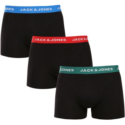 3PACK pánske boxerky Jack and Jones čierne (12271554) XXL 3PACK pánske boxerky Jack and Jones čierne (12271554) XXL