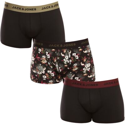 3PACK pánske boxerky Jack and Jones viacfarebné (12194284 - black) L 3PACK pánske boxerky Jack and Jones viacfarebné (12194284 - black) L
