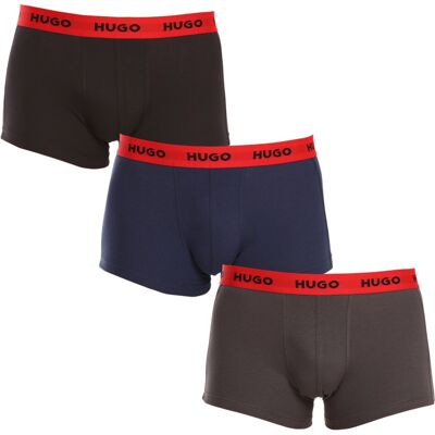 3PACK pánske boxerky HUGO viacfarebné (50469766 031) M 3PACK pánske boxerky HUGO viacfarebné (50469766 031) M