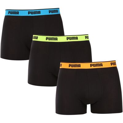 3PACK pánske boxerky Puma čierne (701234187 006) L 3PACK pánske boxerky Puma čierne (701234187 006) L