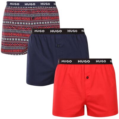 3PACK pánske trenky HUGO viacfarebné (50532565 963) L 3PACK pánske trenky HUGO viacfarebné (50532565 963) L