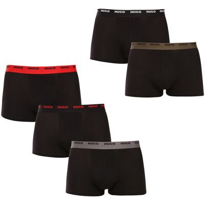 5PACK pánske boxerky HUGO čierne (50532619 003) L 5PACK pánske boxerky HUGO čierne (50532619 003) L