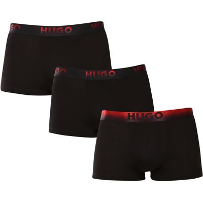 3PACK pánske boxerky HUGO čierné (50549172 001) XXL 3PACK pánske boxerky HUGO čierné (50549172 001) XXL